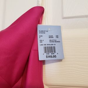 Pink One Shoulder Bridesmaids Dress